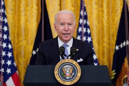 El presidente Joe Biden en la Casa Blanca en Washington el 29 de julio de 2021.  (AP Foto/Susan Walsh, File)