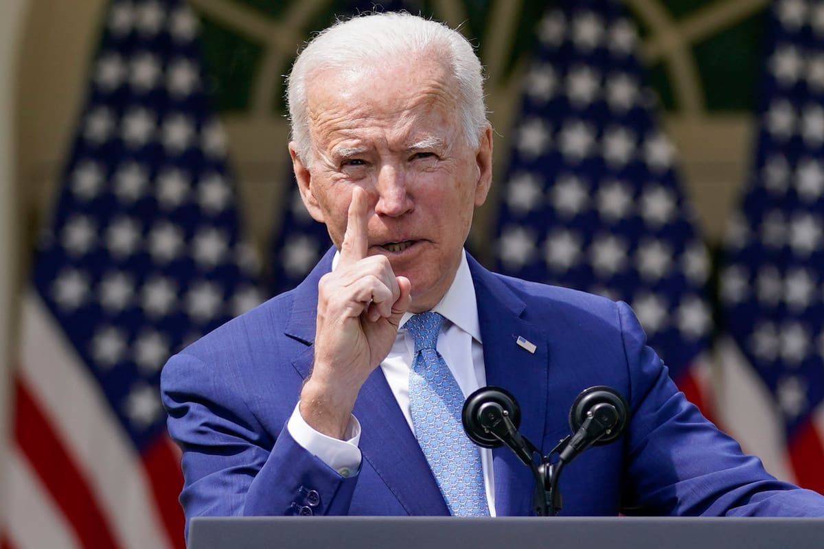 El presidente Joe Biden en un evento en la Casa Blanca en Washington el 8 de abril de 2021. . (Foto AP /Andrew Harnik)