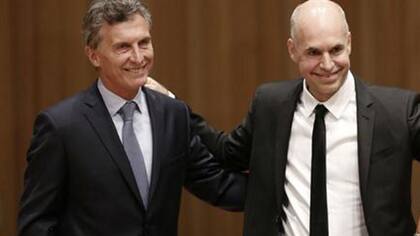 El presidente junto a Horacio Rodríguez Larreta