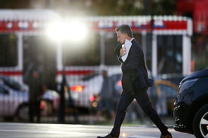 El presidente Macri, al abandonar ayer la Casa Rosada