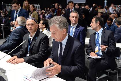 El presidente Macri durante la Cumbre de Cambio Climático, en Madrid