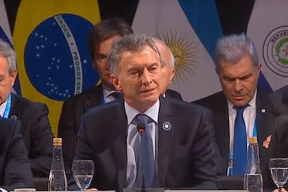 El presidente Mauricio Macri durante la apertura de la Cumbre del Mercosur