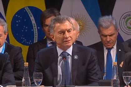 El presidente Mauricio Macri durante la apertura de la Cumbre del Mercosur