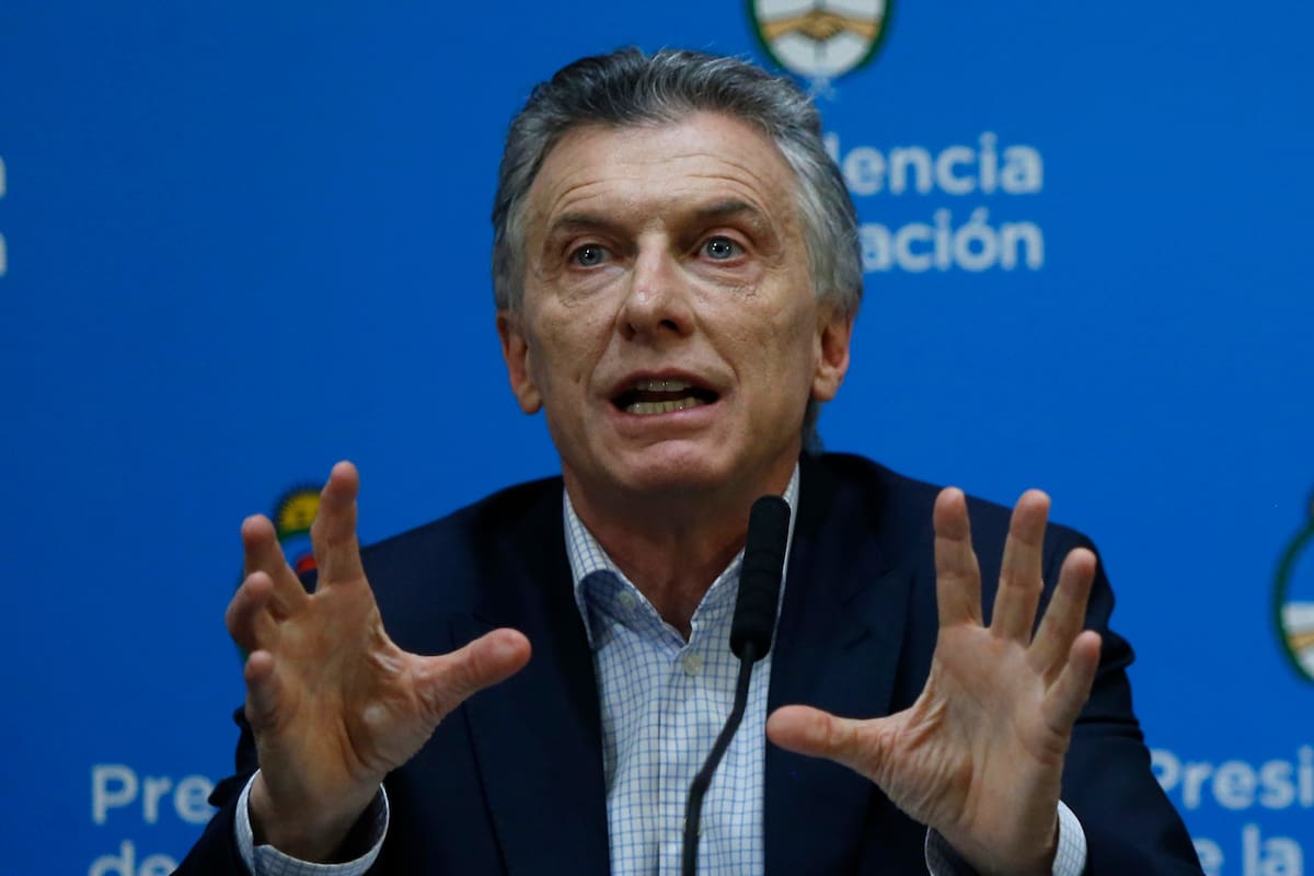 El presidente Mauricio Macri en conferencia de prensa