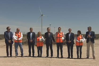 El presidente Mauricio Macri inauguró esta mañana el parque eólico Chubut Norte en las cercanías de Puerto Madryn