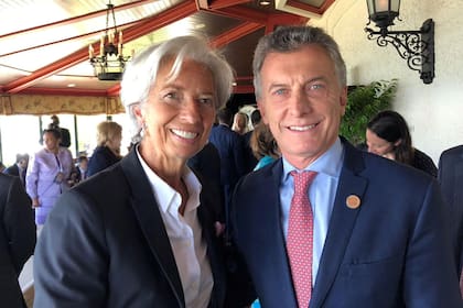 El presidente Mauricio Macri junto a Christine Lagarde