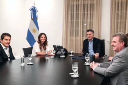 El presidente Mauricio Macri recibió esta tarde en la quinta de Olivos a la modelo y periodista Amalia Granata