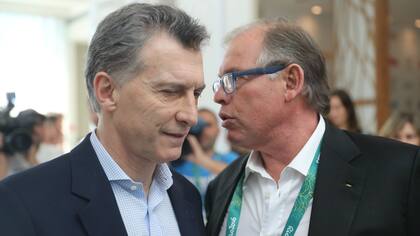 El presidente Mauricio Macri y Gerardo Werthein, titular del Comité Olímpico Argentino