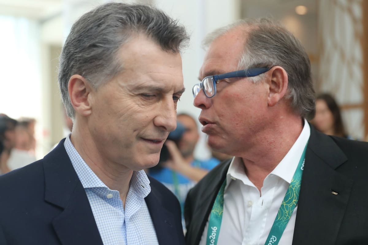 El presidente Mauricio Macri y Gerardo Werthein, titular del Comité Olímpico Argentino