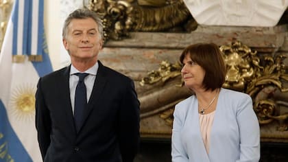 El presidente Mauricio Macri y la ministra de Seguridad, Patricia Bullrich