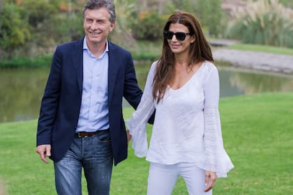 El presidente Mauricio Macri y su esposa Juliana Awada