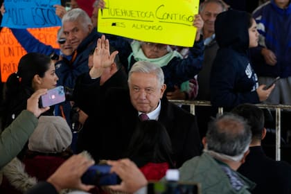 El presidente mexicano Andrés Manuel López Obrador durante un acto público (Archivo)