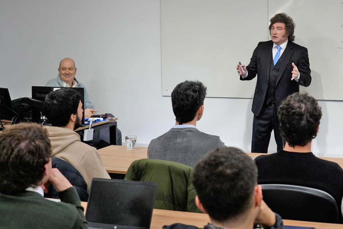 El presidente Milei, en la Universidad de San Andrés