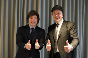 El presidente Milei junto a Elon Musk en Nueva York.