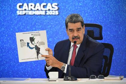El presidente Nicolás Maduro, en una conferencia de prensa con medios internacionales en Caracas, el 15 de septiembre.