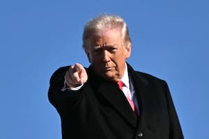 El presidente norteamericano, Donald Trump, al abordar el Air Force One.