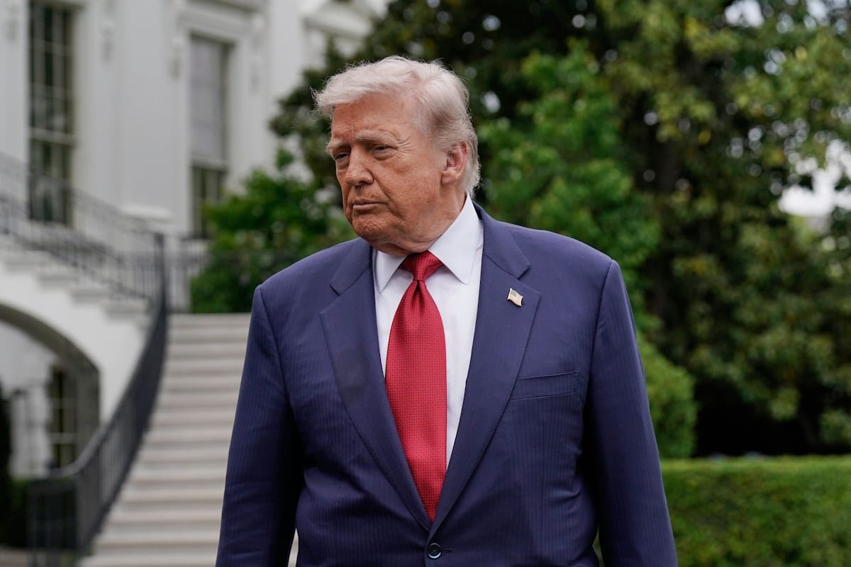 El presidente norteamericano, Donald Trump, en los jardines de la Casa Blanca.