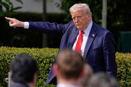 El presidente norteamericano, Donald Trump, en un evento en los jardines de la Casa Blanca.