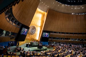 El presidente norteamericano, Donald Trump, se dirige a la Asamblea General de las Naciones Unidas, el martes 23 de septiembre de 2025, en la sede de la ONU