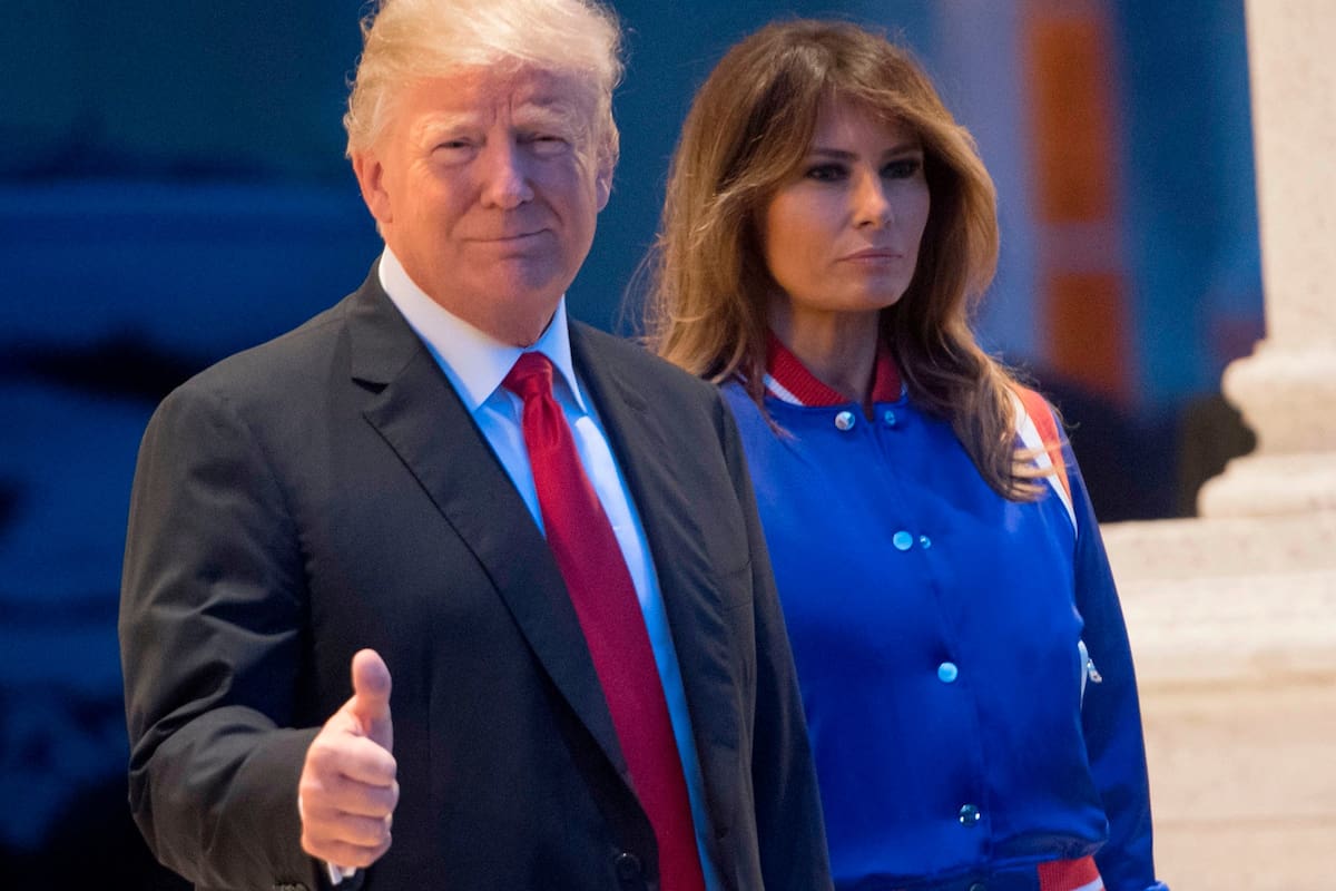 El presidente norteamericano junto a su mujer, Melania, verán la transmisión del Super Bowl en Palm Beach, Florida