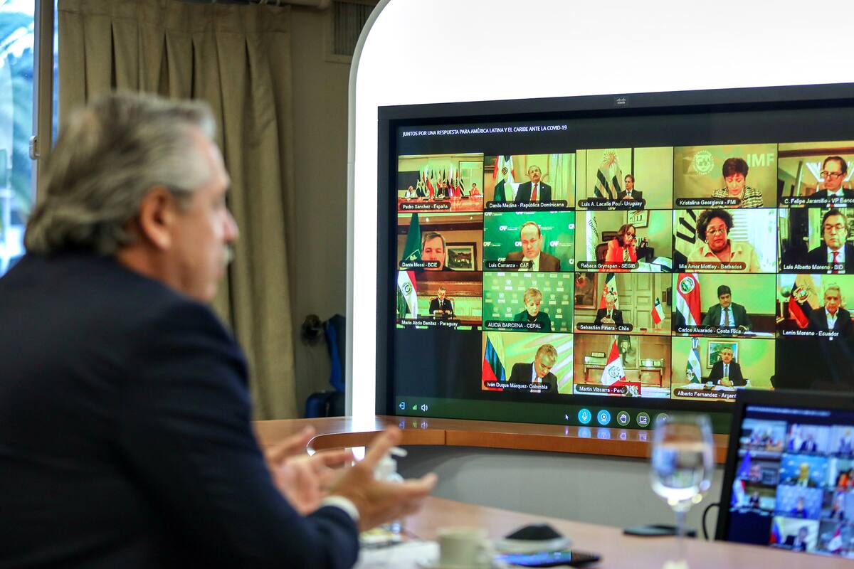 El Presidente participó en un foro internacional organizado por España para discutir salidas a la crisis generada por la pandemia del Covid-19