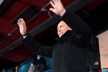El presidente ruso Vladimir Putin asiste a la ceremonia de apertura de los Juegos Olímpicos de Invierno 2022 en Pekín, el 4 de febrero de 2022
