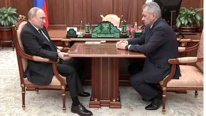 El presidente ruso Vladimir Putin junto a el ministro de Defensa ruso, Serguéi Shoigú
