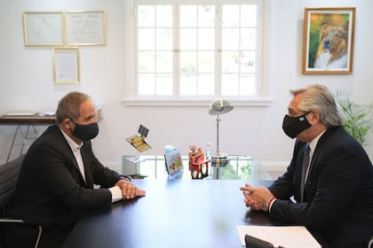 El Presidente se reunió con el secretario general de La Bancaria, Sergio Palazzo; fue en febrero, cuando se validó la paritaria bancaria
