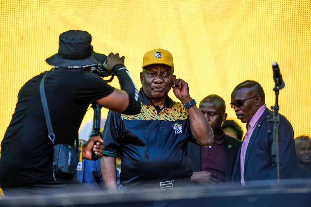 El presidente sudafricano Cyril Ramaphosa durante un evento en Johannesburgo (Archivo)