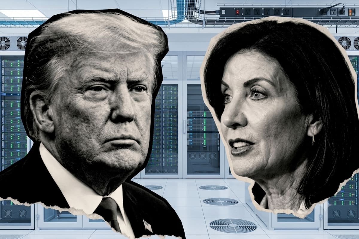 El presidente Trump y la gobernadora Hochul tienen posiciones encontradas respecto a los centros de datos