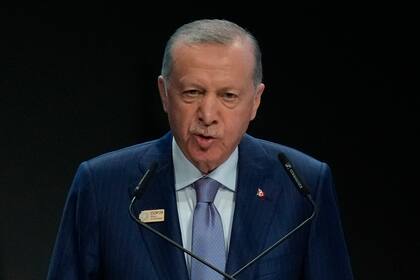 El presidente turco, Recep Tayyip Erdogan, habla en una sesión plenaria de la Conferencia de las Naciones Unidas sobre el Cambio Climático COP29, el martes 12 de noviembre de 2024, en Bakú, Azerbaiyán