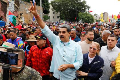 El presidente venezolano, Nicolás Maduro, participa en una manifestación el miércoles 10 de diciembre de 2025, en Caracas, Venezuela