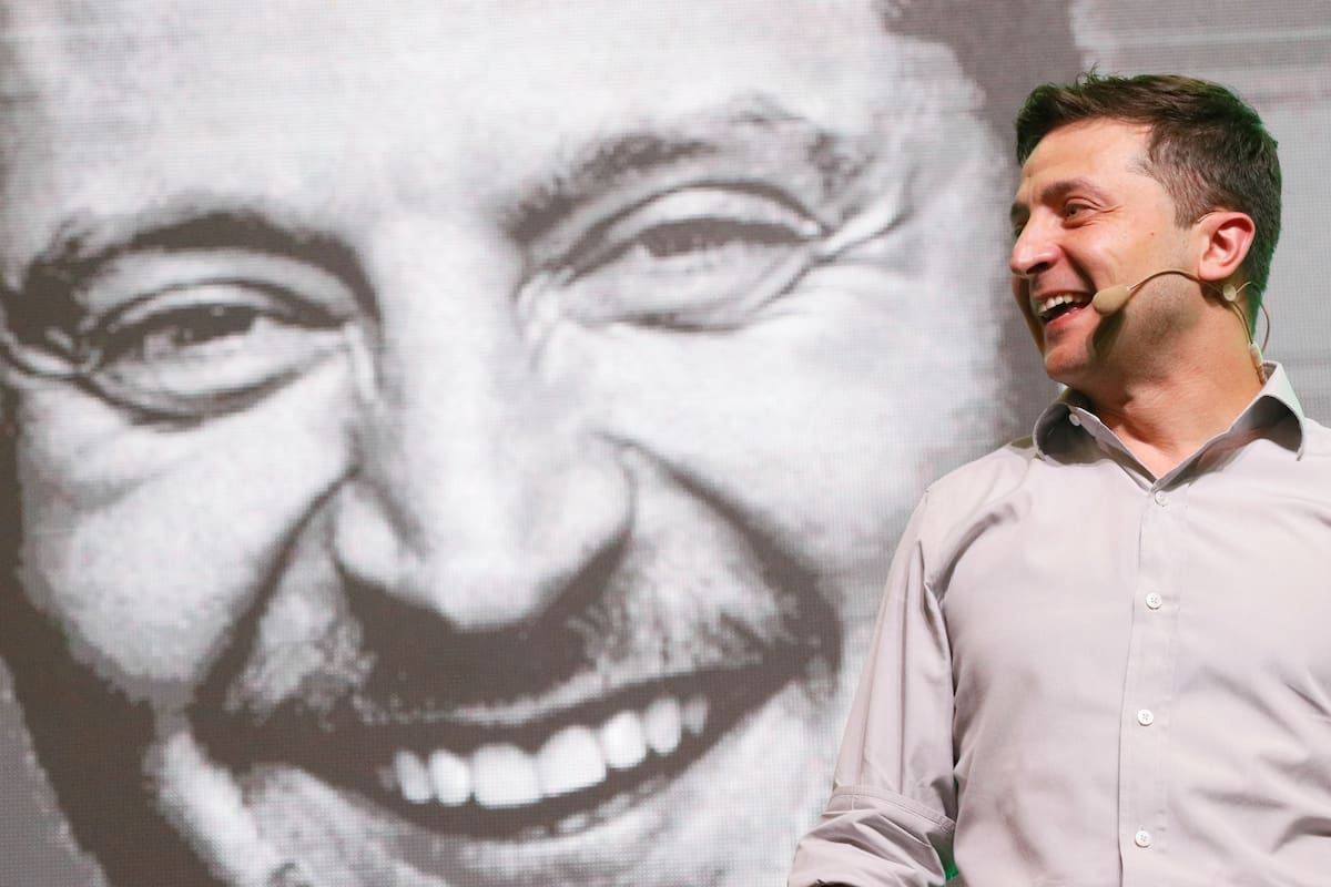 El presidente Zelenski, durante un acto en Kiev