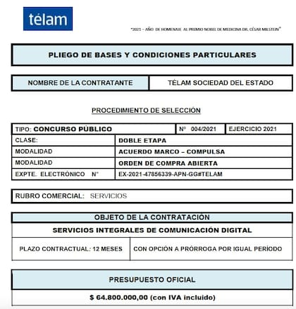 El presupuesto oficial para La Ñata Producciones fue de $64,8 millones