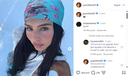 El priemr ida y vuelta entre Juanita Tinelli y Tomás Mazza en las redes sociales