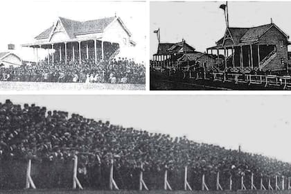El viejo estadio de madera de GEBA, colmado para la definición frustrada entre la Argentina y Uruguay