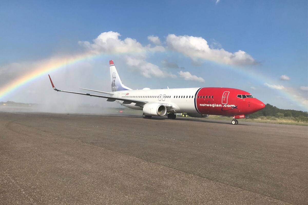El primer avión de Norwegian Argentina
