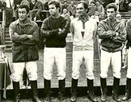 El primer Chapa II, que llegó a la final de Palermo: Danilel González y Alberto Pedro Heguy con los jóvenes Eduardo y Pepe Heguy