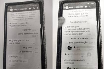 El primer chat de Whatsapp después del contacto de Tinder