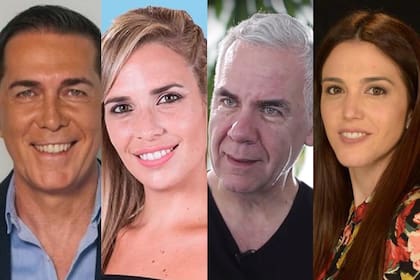El primer debate presidencial será moderado por cuatro periodistas (de izquierda a derecha: Rodolfo Barilo, Evangelina Ramallo, Esteban Mirol y Lucila Trujillo)