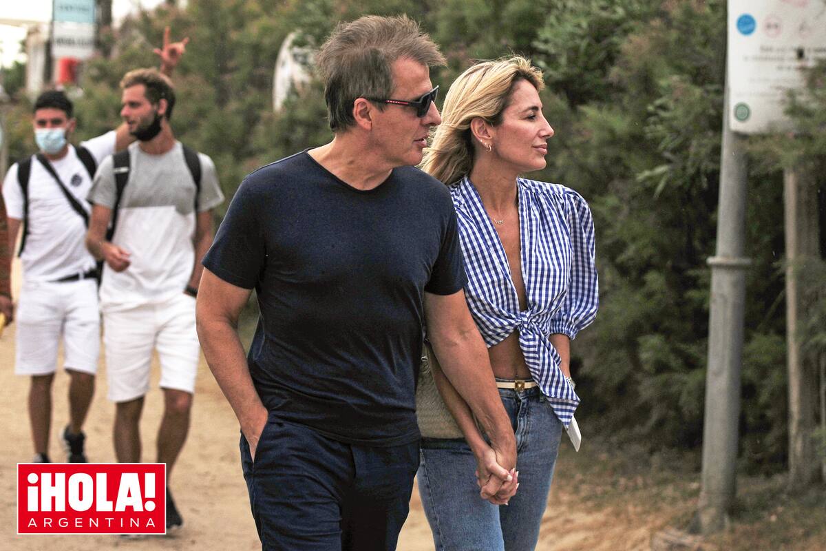 El primer día del año, la pareja fue a comer a La Huella.