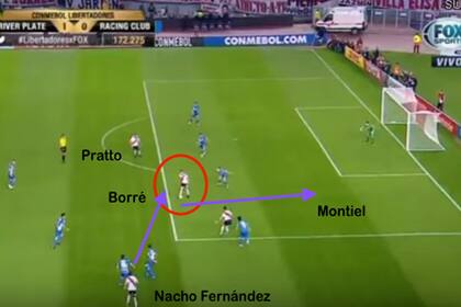 El primer gol de River ante Racing, por la Copa Libertadores 2018