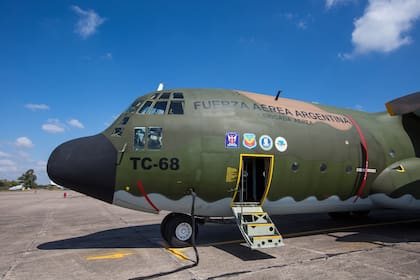 El primer Hércules en aterrizar en las Islas Malvinas, restaurado el año a pasado