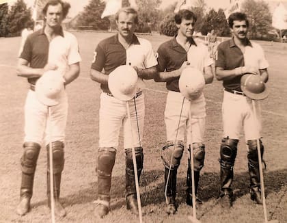 El primer La Espadaña, en 1984, con Trotz, Gonzalo y Alfonso Pieres y el Negro Zavaleta