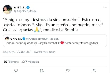 El primer mensaje de la Bomba Tucumana luego de la pérdida de su hermana mayor fue dirigido al periodista Ángel de Brito