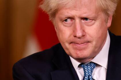 El primer ministro británico, Boris Johnson, da una conferencia de prensa virtual sobre el coronavirus Londres el 21 de diciembre de 2020