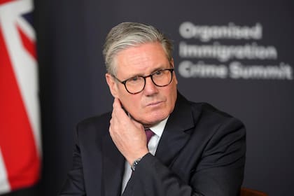 El primer ministro británico Keir Starmer en una cumbre sobre seguridad fronteriza en Londres, el 31 de marzo de 2025.