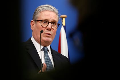 El primer ministro británico, Keir Starmer, habla durante una conferencia de prensa en la sede de la OTAN en Bruselas (Archivo)