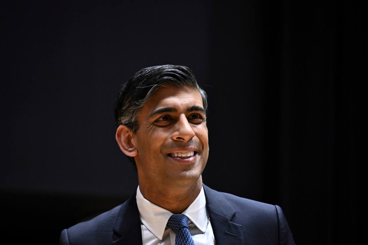 El primer ministro británico, Rishi Sunak, durante la Conferencia de Defensa, en el King's College, en Londres, el 23 de mayo de 2023.