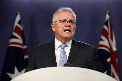 El primer ministro de Australia, Scott Morrison, hizo el anuncio del acuerdo con Washington y Londres